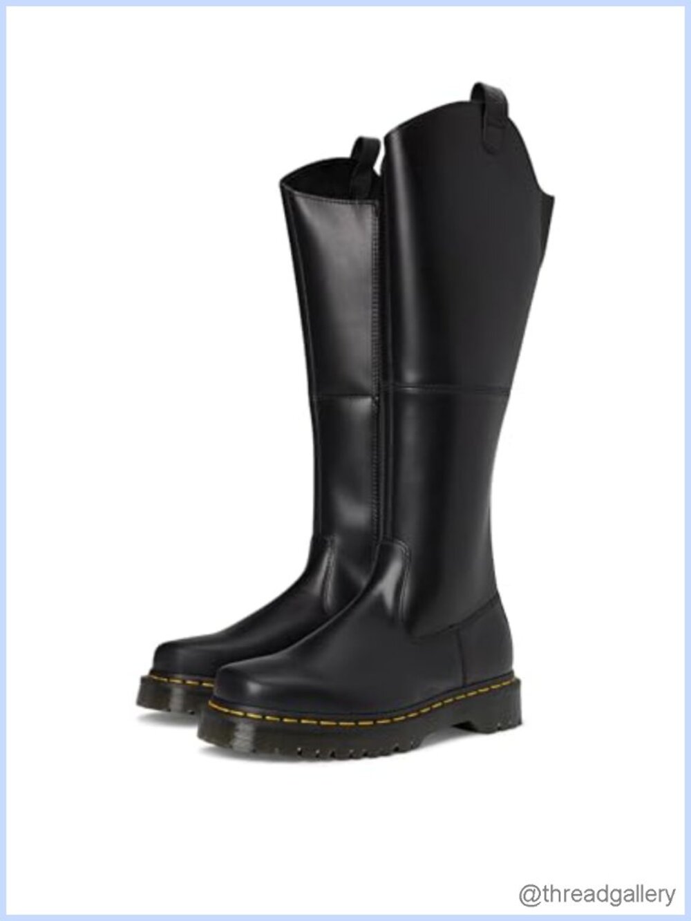 Amaayah Hi Leather Bex Riding Boots Knee-High Square Toe Equestrian
